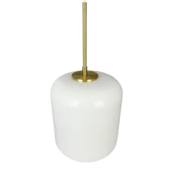 Lámpara colgante Silvia de Dyberg Larsen, Ø 20 cm, ópalo/latón, cristal