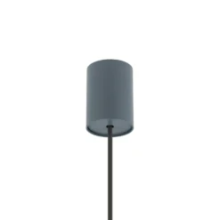 Lámpara colgante Simone, acero, azul umbra, Ø 40 cm, GX53
