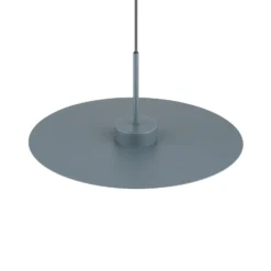 Lámpara colgante Simone, acero, azul umbra, Ø 40 cm, GX53