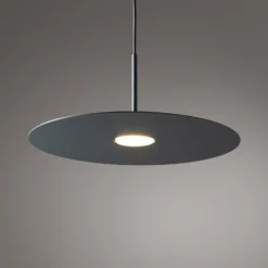 Lámpara colgante Simone, acero, azul umbra, Ø 40 cm, GX53