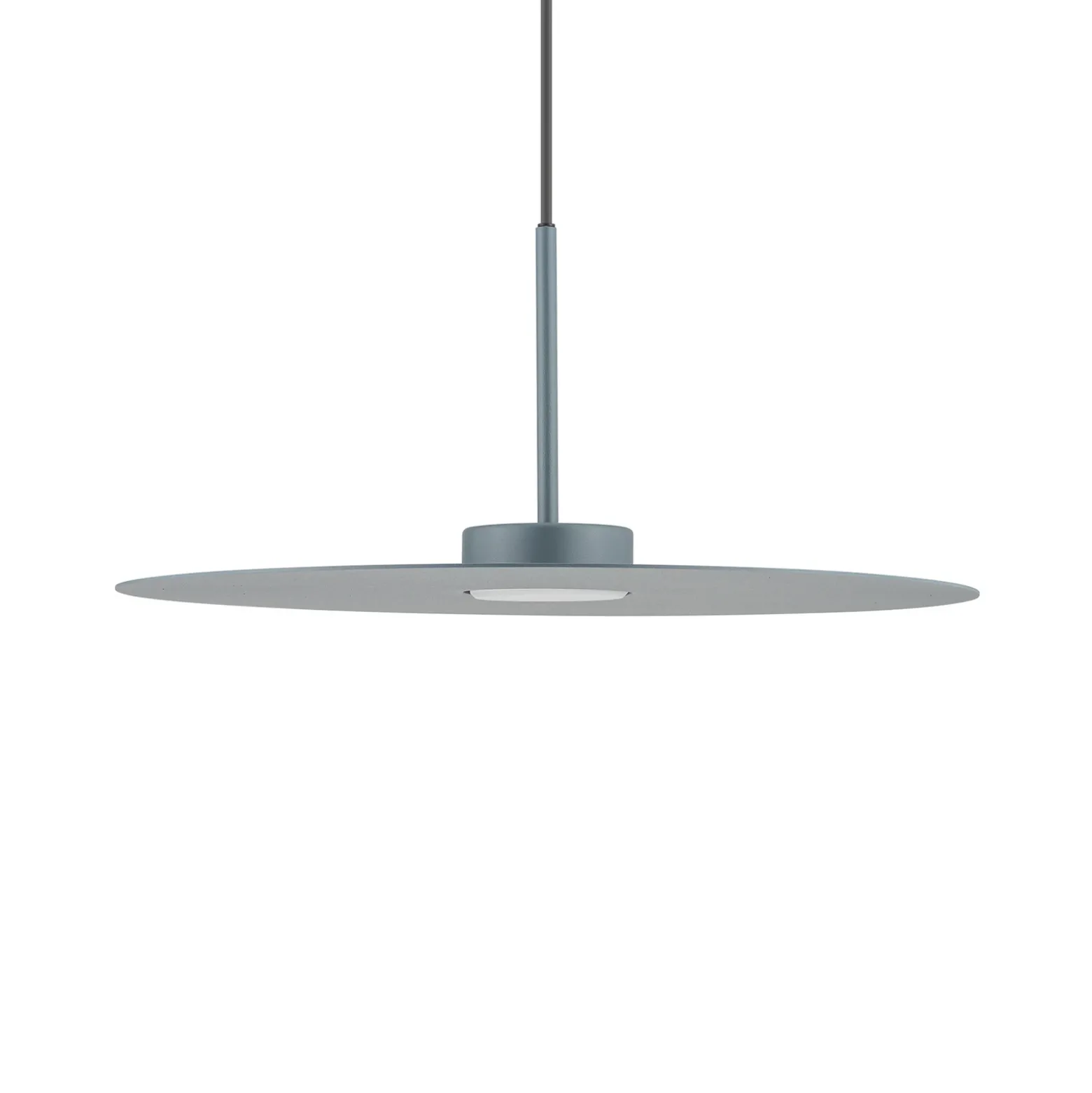 Lámpara colgante Simone, acero, azul umbra, Ø 40 cm, GX53