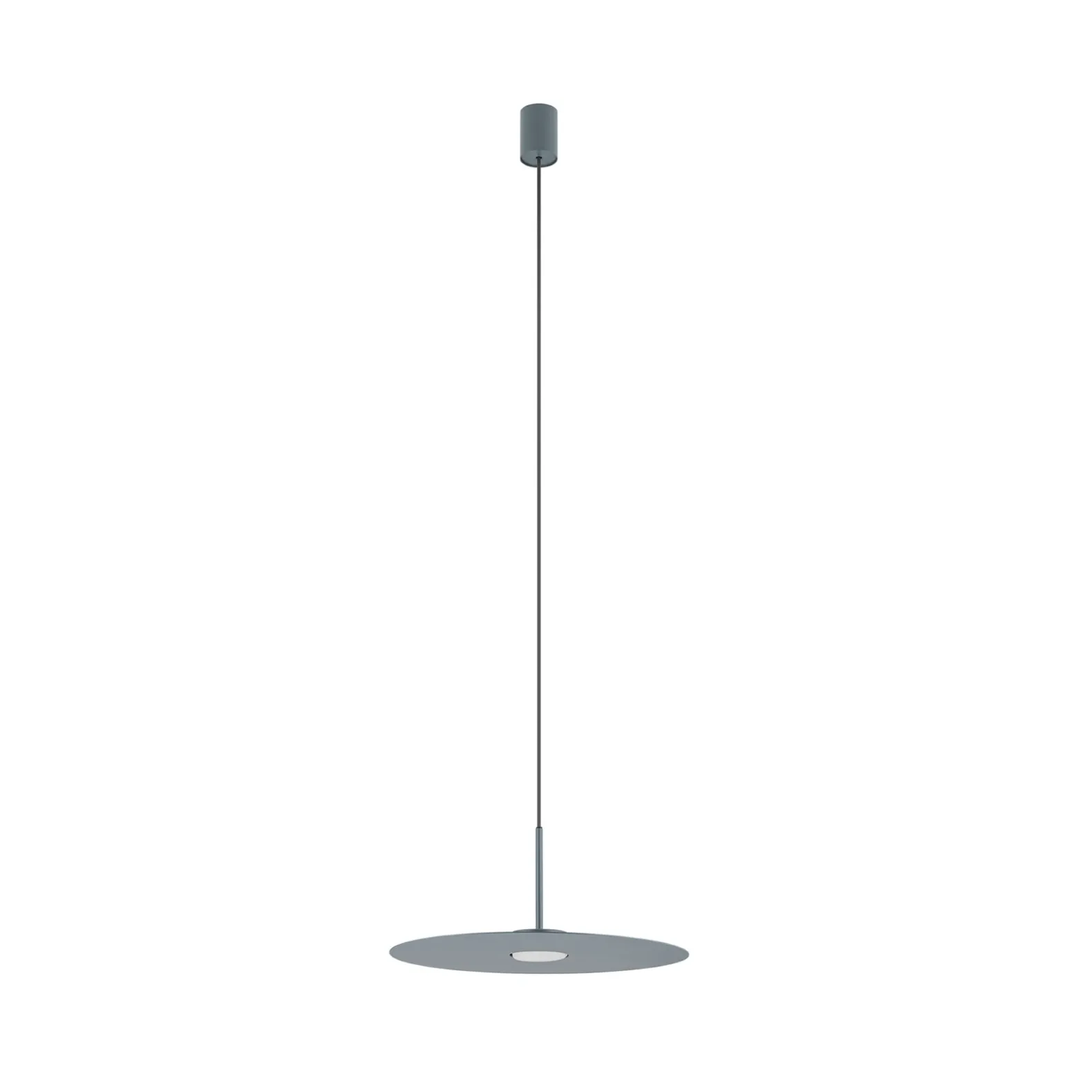 Lámpara colgante Simone, acero, azul umbra, Ø 40 cm, GX53