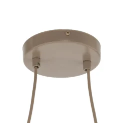 Lámpara colgante SINUS, color beige, longitud 110 cm, 5 luces, metal/cristal