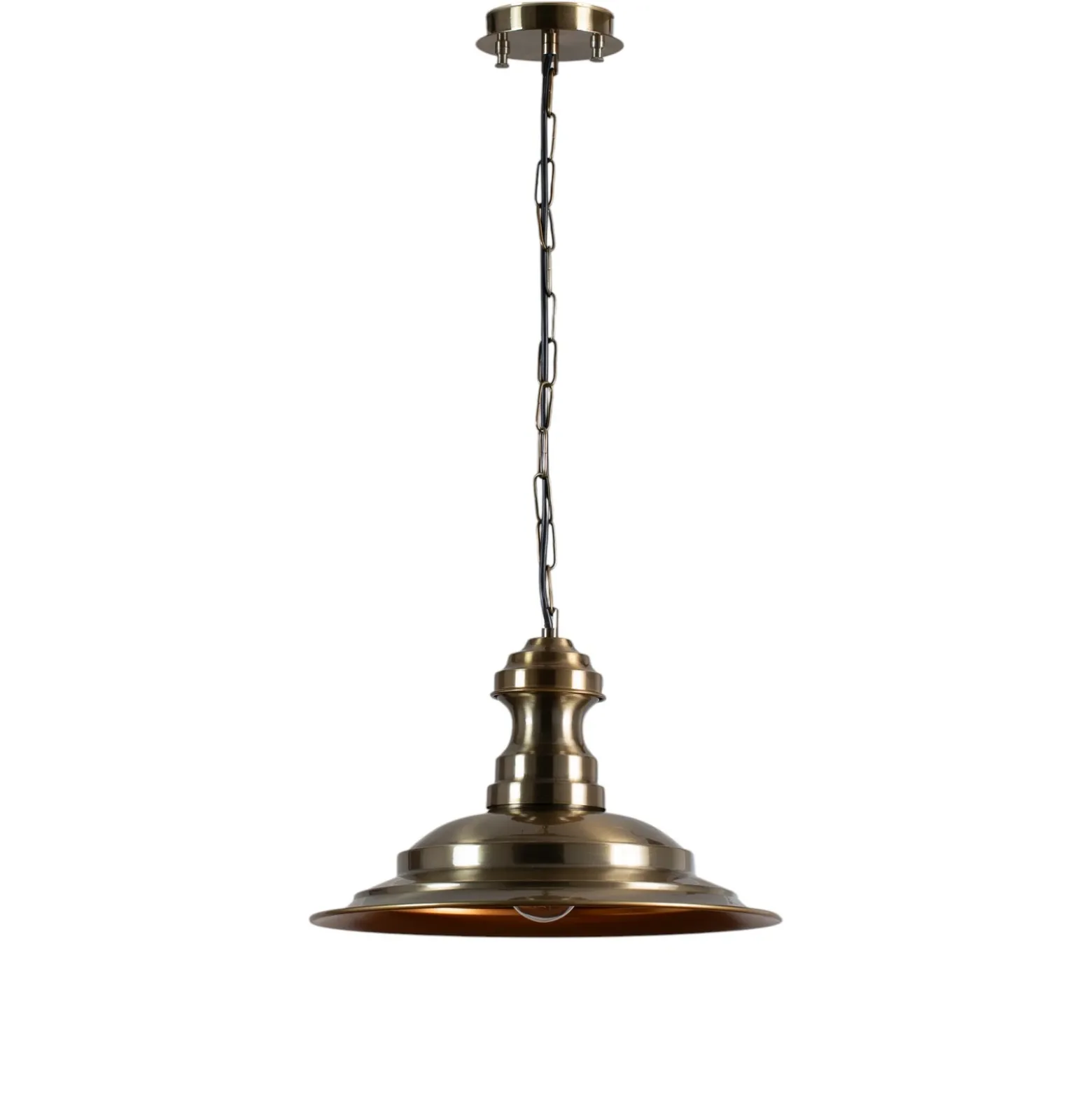 Lámpara colgante Sivani MR-637, oro antiguo, metal, Ø 39 cm