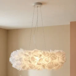 Lámpara colgante Slamp Clizia Mama Non Mama, Ø78 cm, blanco/transparente