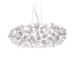 Lámpara colgante Slamp Clizia Mama Non Mama, Ø78 cm, blanco/transparente
