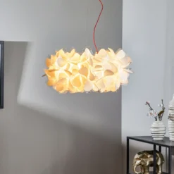 Lámpara colgante Slamp Clizia Mama Non Mama, Ø53cm, blanco/rojo
