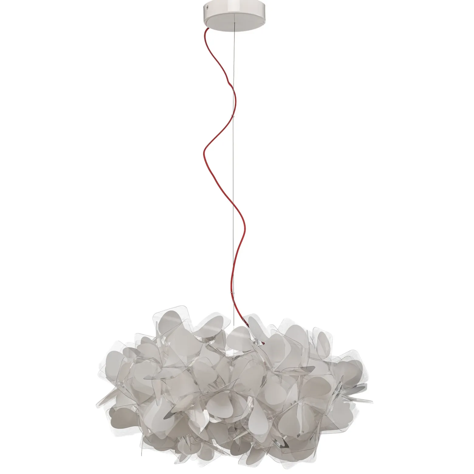Lámpara colgante Slamp Clizia Mama Non Mama, Ø53cm, blanco/rojo