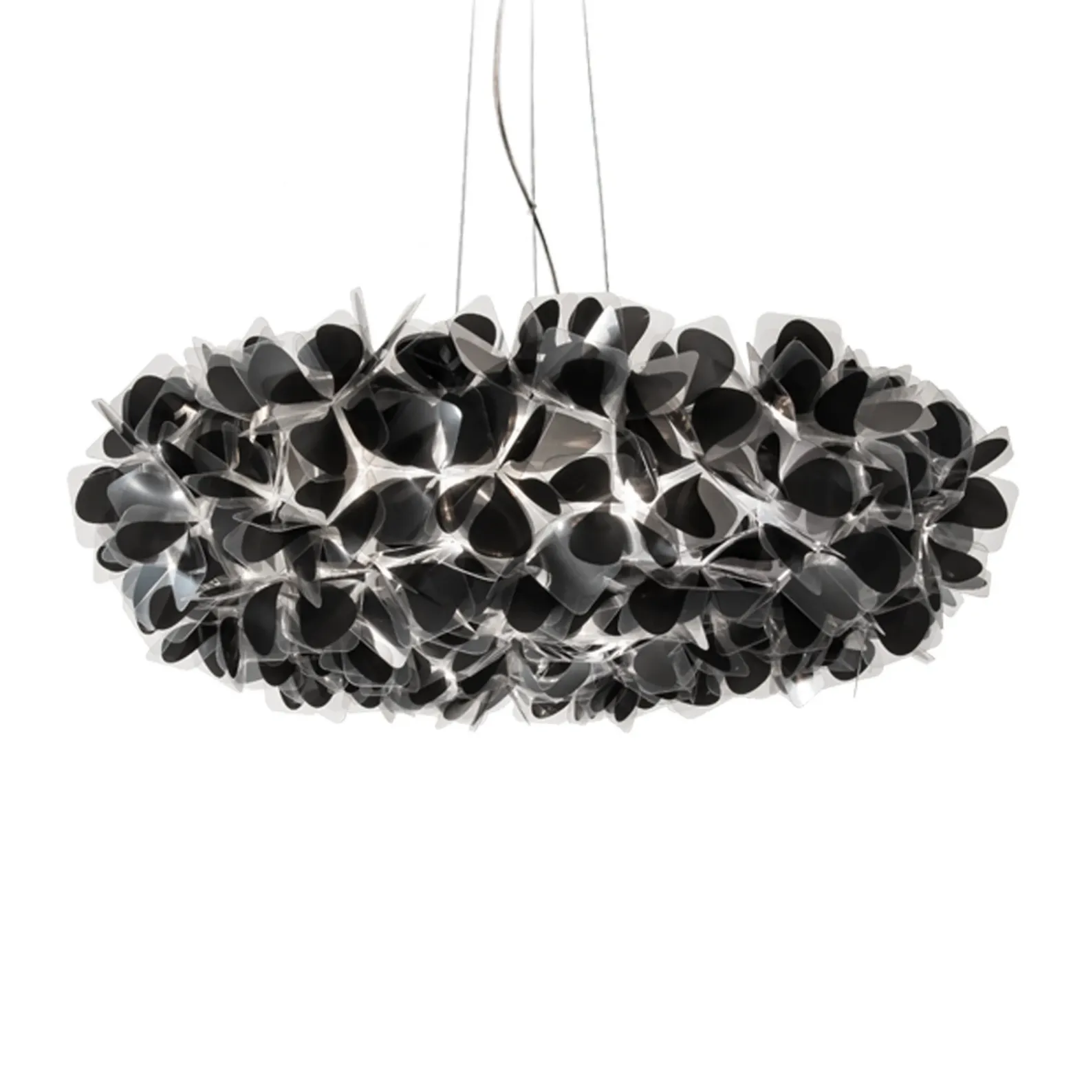 Lámpara colgante Slamp Clizia Mama Non Mama, Ø78 cm, negro/transparente