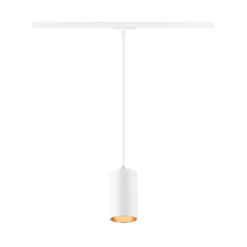 Lámpara colgante SLV Asto Tube GU10 para riel monofásico, color blanco