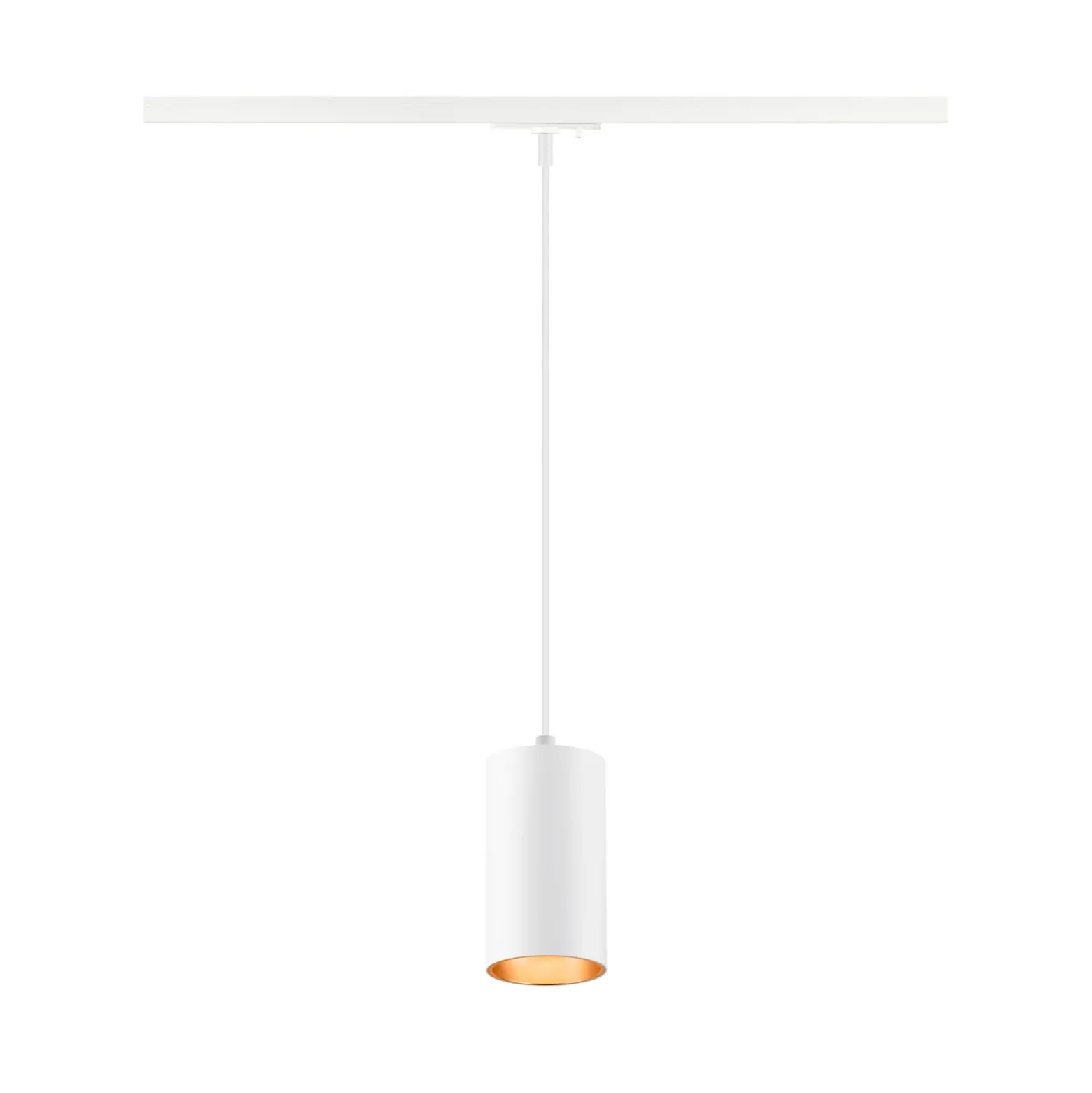Lámpara colgante SLV Asto Tube GU10 para riel monofásico, color blanco
