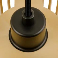 Lámpara colgante SLV Wud, madera clara, Ø 25 cm, madera