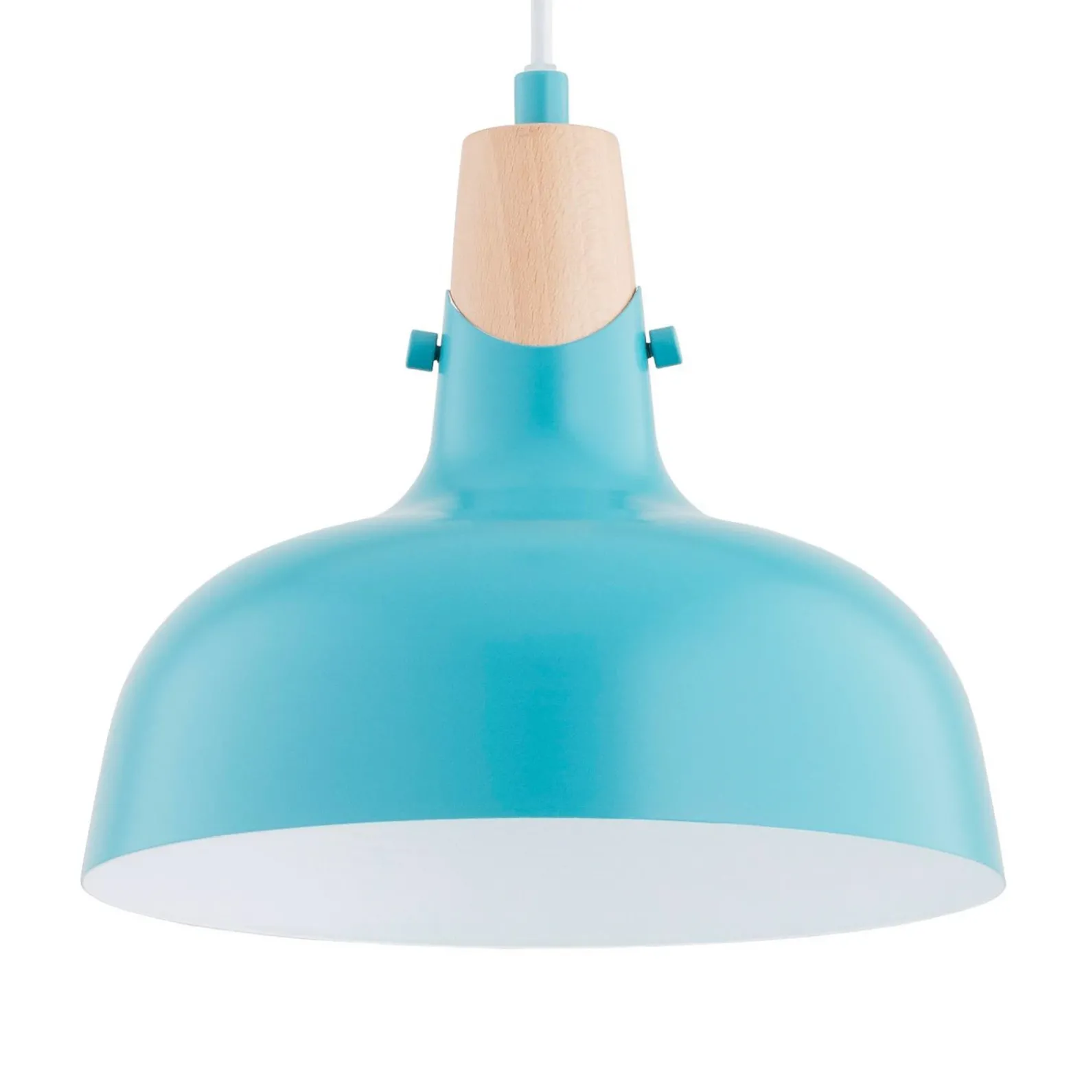 Lámpara colgante Solo Gem, azul claro, Ø 23 cm, metal