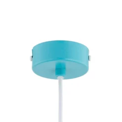 Lámpara colgante Solo Gem, azul claro, Ø 23 cm, metal