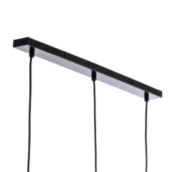 Lámpara colgante Sombra, humo, 3 luces, alargada