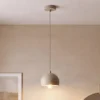 Lámpara colgante Sool, beige, Ø 15 cm, 1 luz, metal, E27