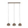 Lámpara colgante Sool, beige, longitud 65 cm, 3 luces, metal, E27
