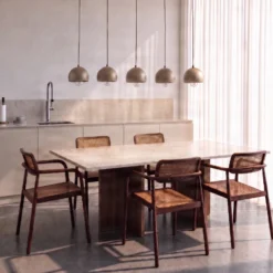 Lámpara colgante Sool, beige, longitud 95 cm, 5 luces, metal, E27