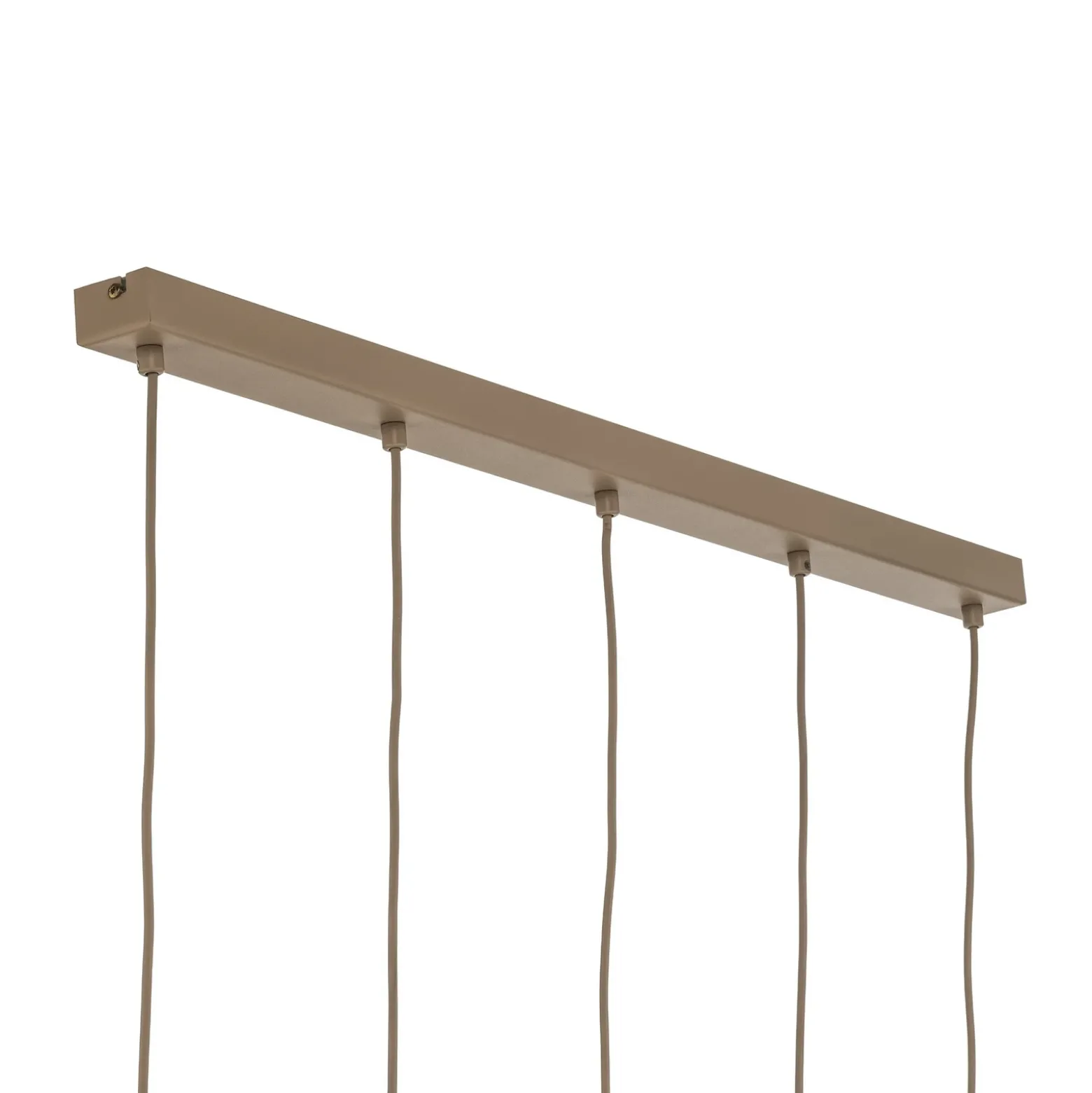 Lámpara colgante Sool, beige, longitud 95 cm, 5 luces, metal, E27