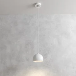 Lámpara colgante Sool, blanca, Ø 15 cm, 1 luz, metal, E27