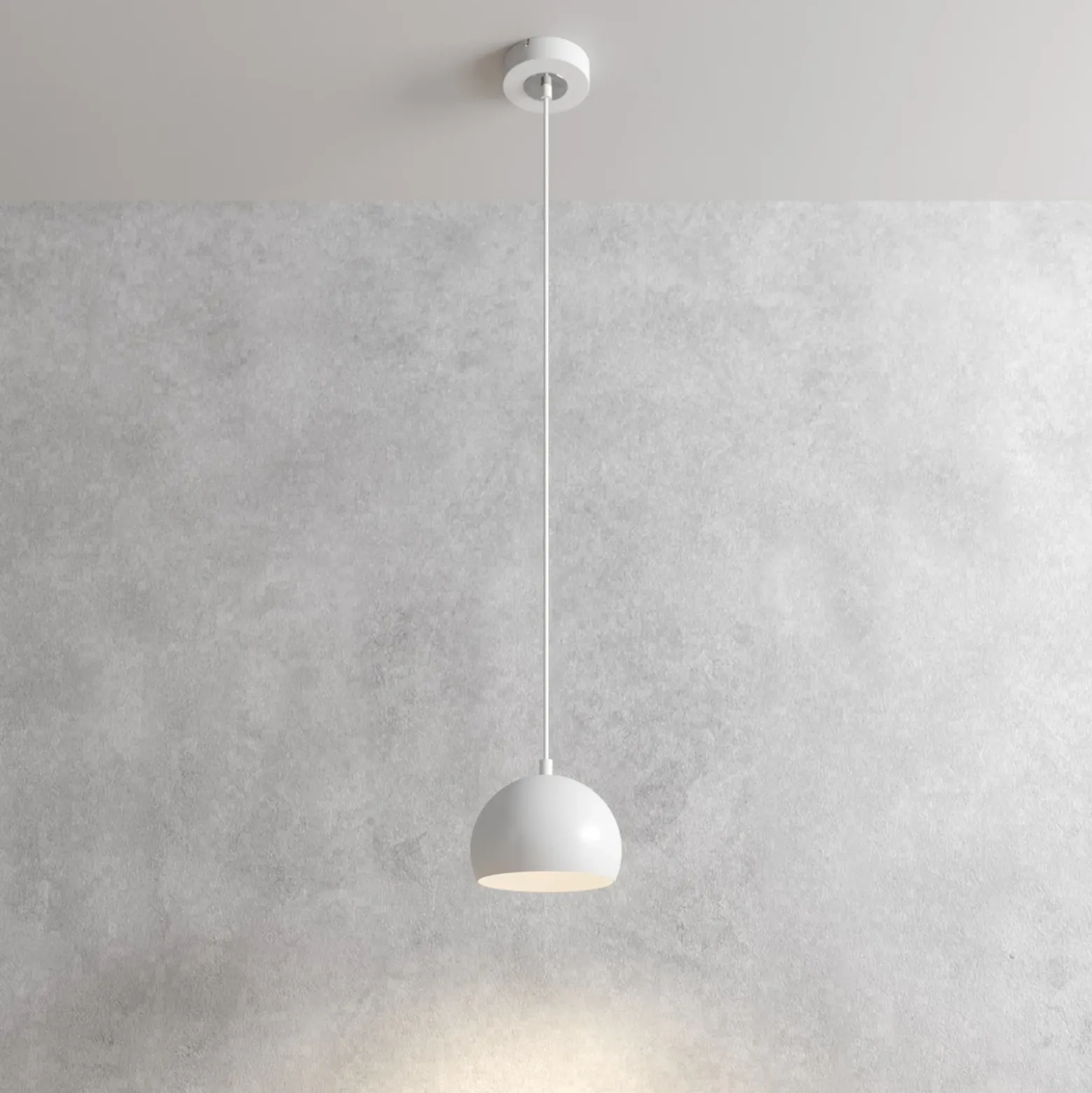 Lámpara colgante Sool, blanca, Ø 15 cm, 1 luz, metal, E27