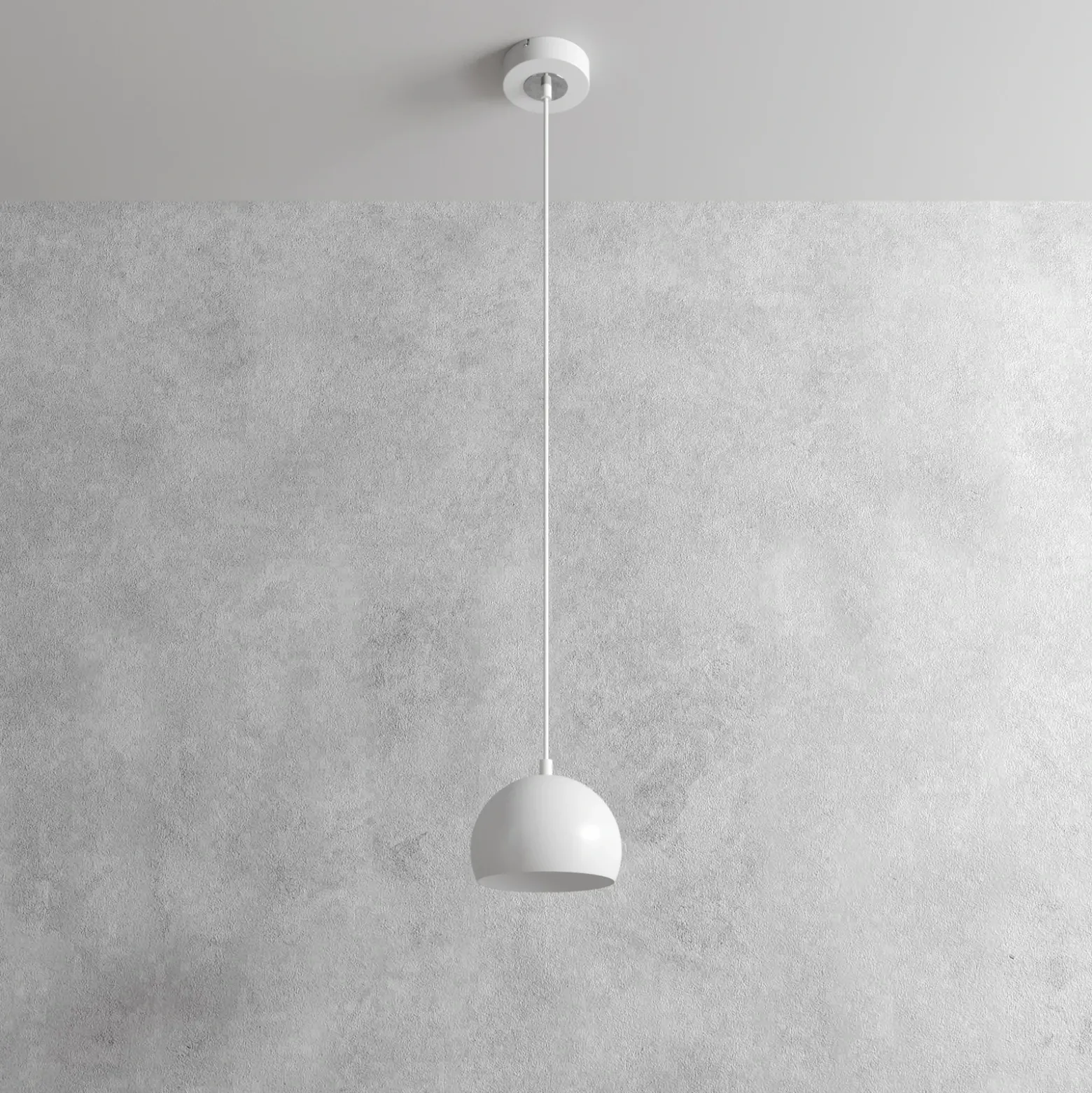 Lámpara colgante Sool, blanca, Ø 15 cm, 1 luz, metal, E27