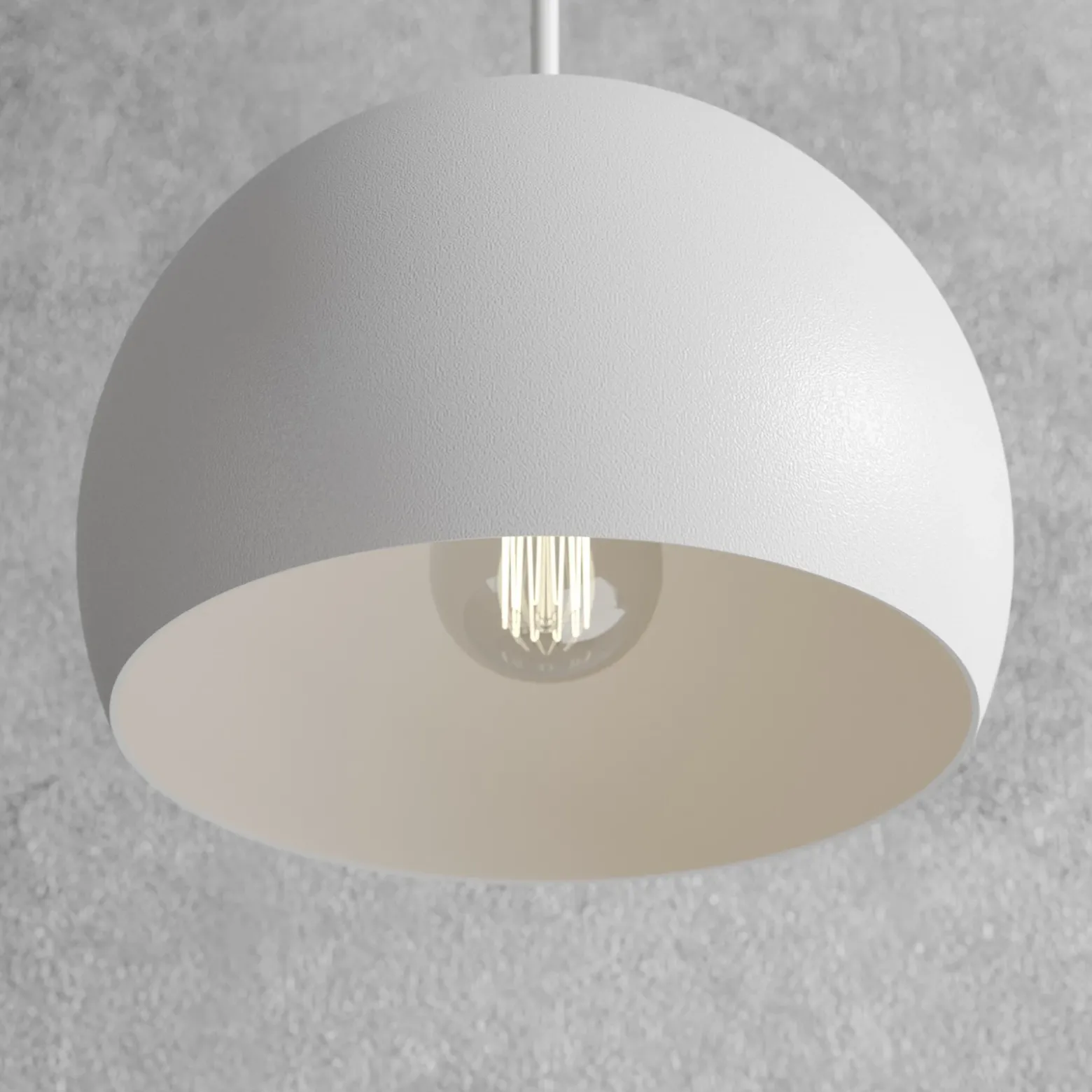 Lámpara colgante Sool, blanca, Ø 15 cm, 1 luz, metal, E27