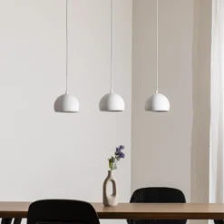 Lámpara colgante Sool, blanca, longitud 65 cm, 3 luces, metal, E27