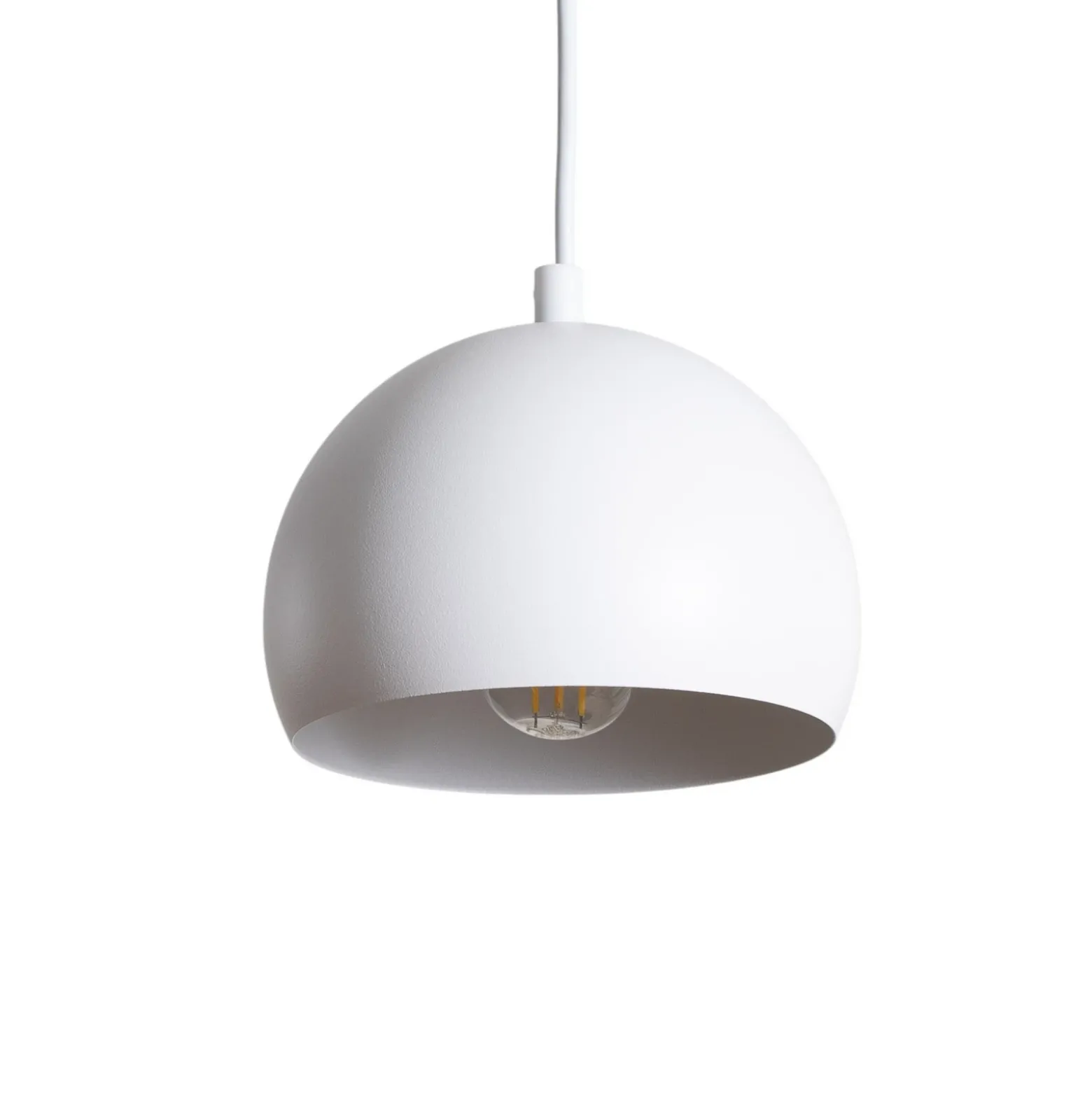 Lámpara colgante Sool, blanca, longitud 65 cm, 3 luces, metal, E27