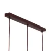 Lámpara colgante Sool, rojo oscuro, longitud 65 cm, 3 luces, metal, E27