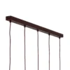Lámpara colgante Sool, rojo oscuro, longitud 95 cm, 5 luces, metal, E27
