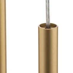 Lámpara colgante Sopel Laser, 3 luces, dorada