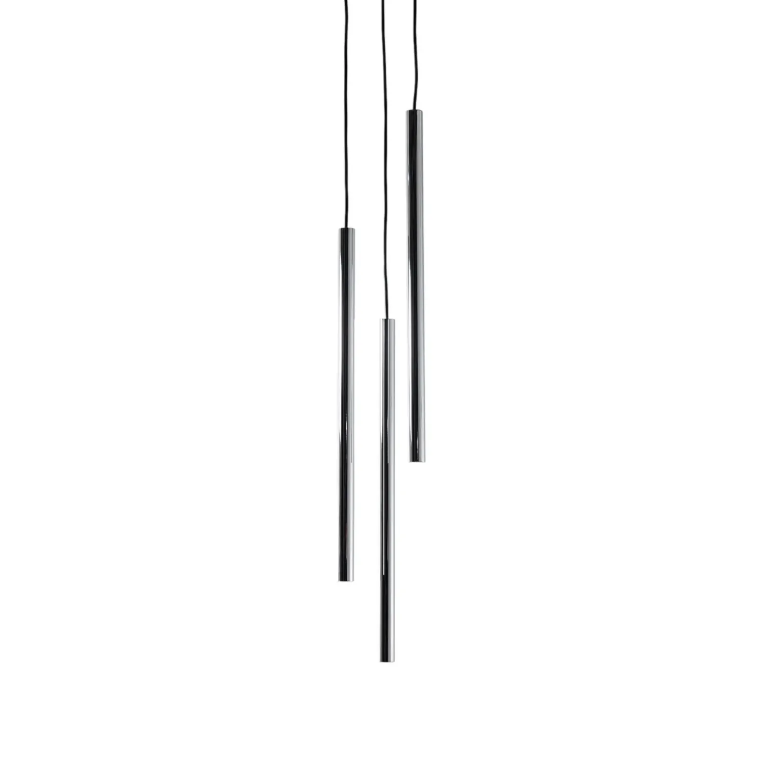 Lámpara colgante Sopel Lux, 3 luces, redonda, negro/plateado, G9