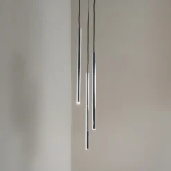 Lámpara colgante Sopel Lux, 3 luces, redonda, negro/plateado, G9