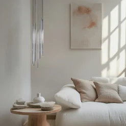 Lámpara colgante Sopel Lux, 7 luces, redonda, negro/plateado, G9