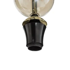 Lámpara colgante Sophia, 6 luces, blanco/coñac, 65 cm de largo, E14