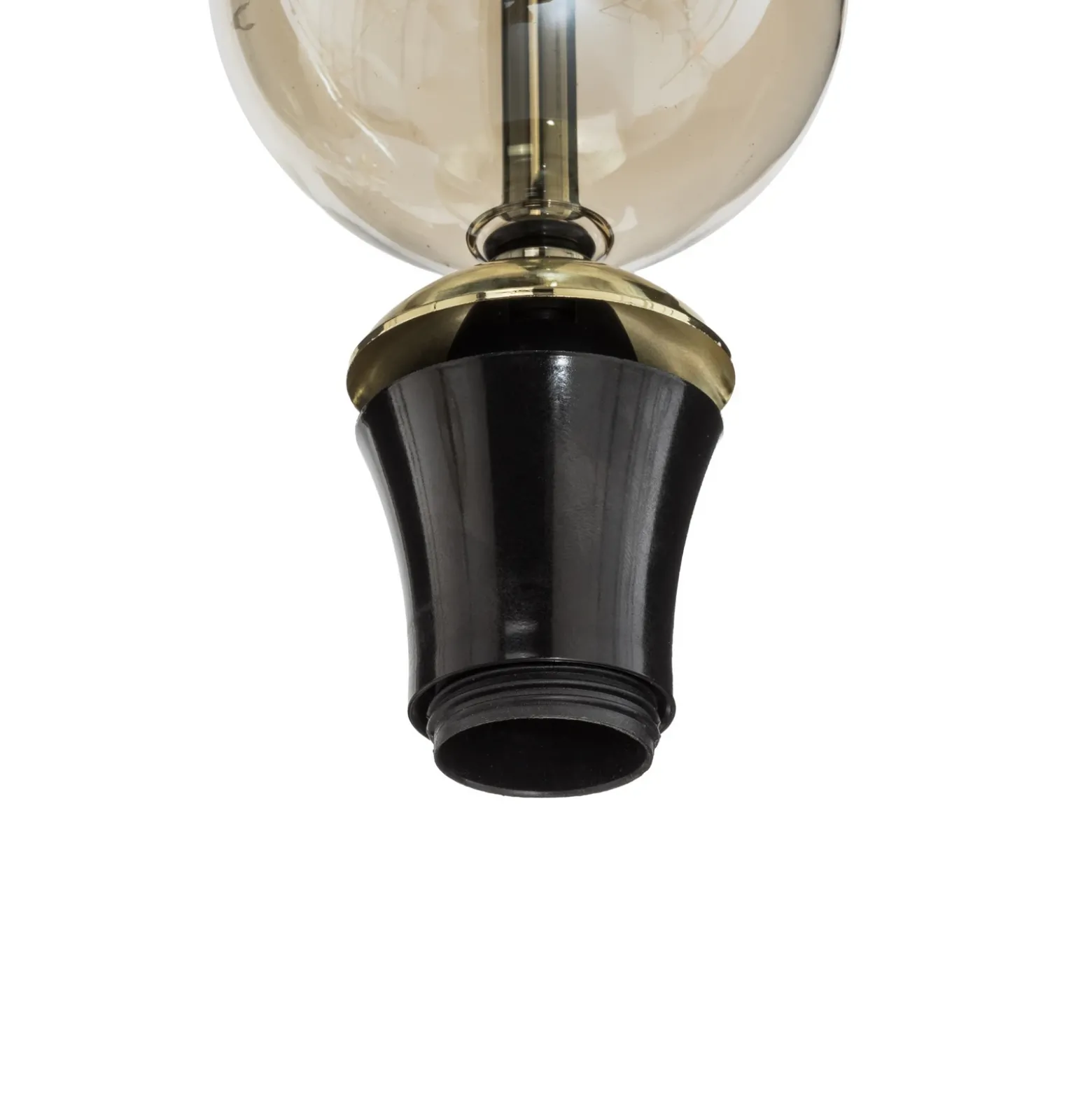 Lámpara colgante Sophia, 6 luces, blanco/coñac, 65 cm de largo, E14
