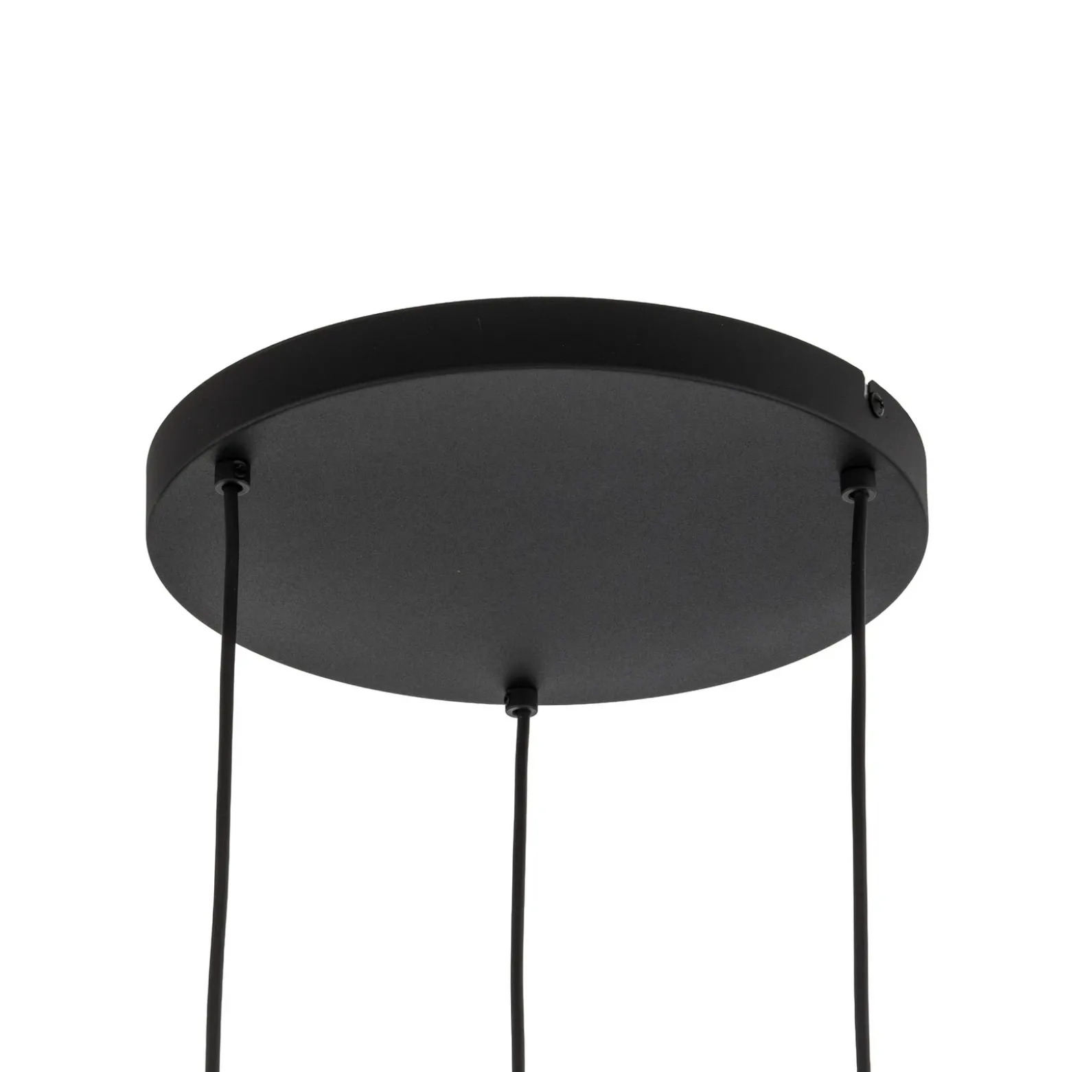 Lámpara colgante Sophia, 3 luces, Ø 41 cm, color coñac/negro, E14