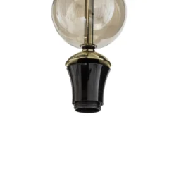 Lámpara colgante Sophia, 3 luces, 65 cm, coñac/negro, E14