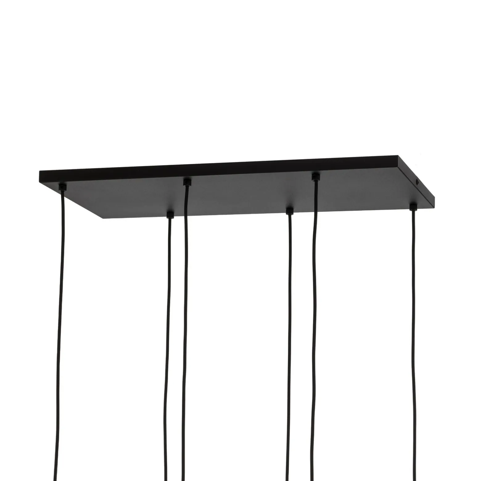 Lámpara colgante Sophia, 6 luces, 65 cm, coñac/negro, E14