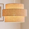 Lámpara colgante Space, yute, 1 luz, tejido, E27