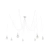 Lámpara colgante Spider en blanco, 7 luces