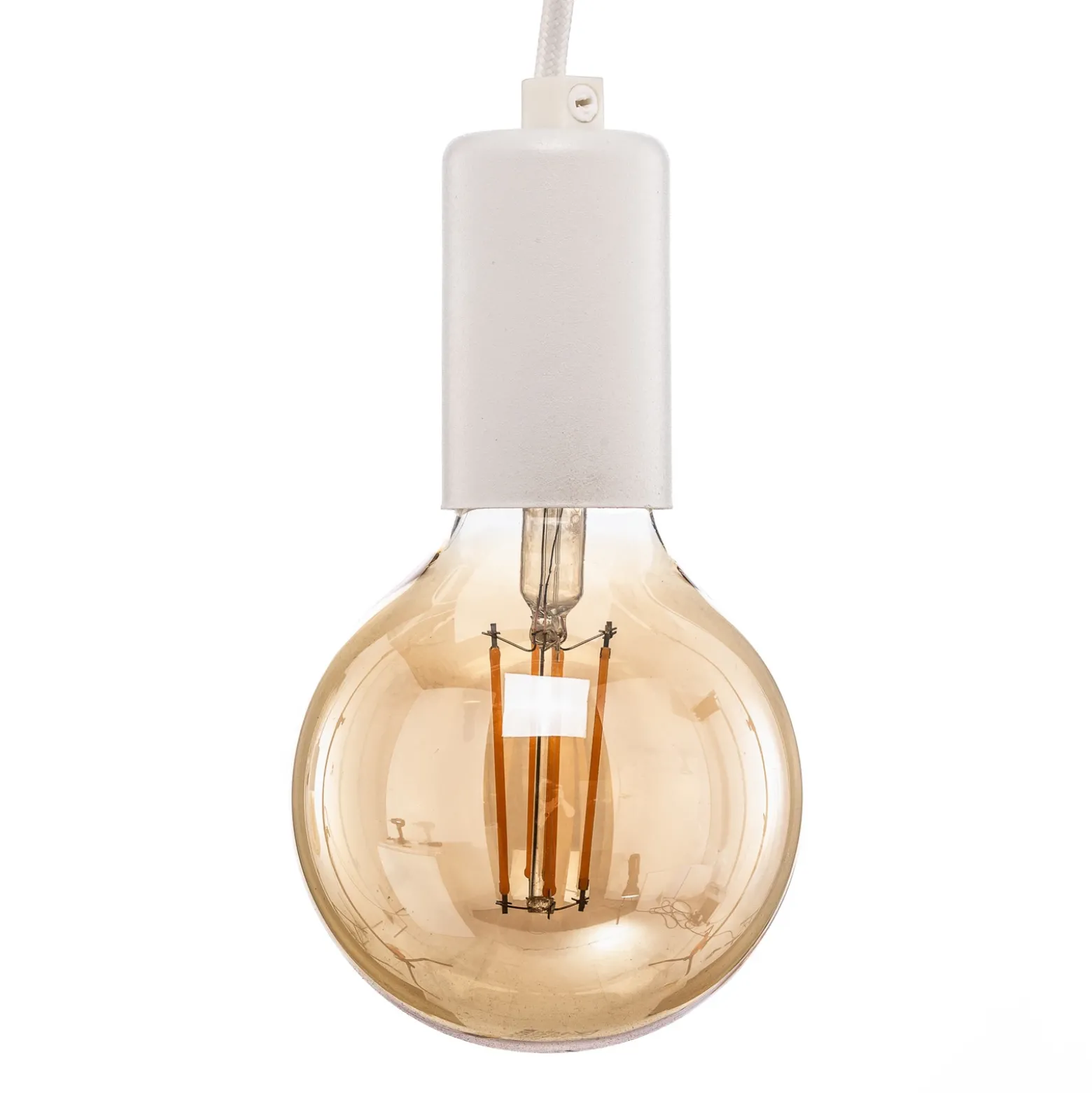 Lámpara colgante Spider en blanco, 5 luces
