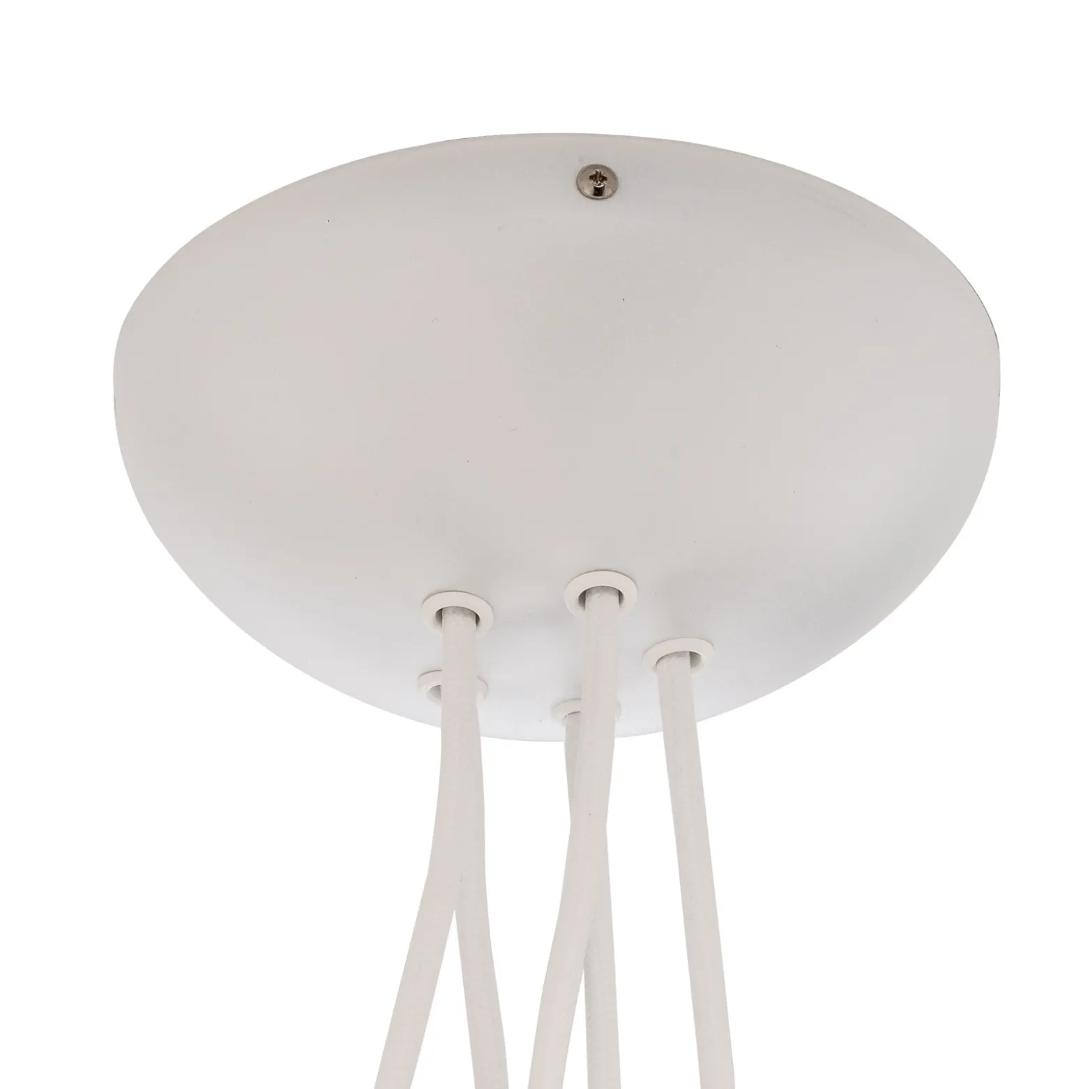 Lámpara colgante Spider en blanco, 5 luces