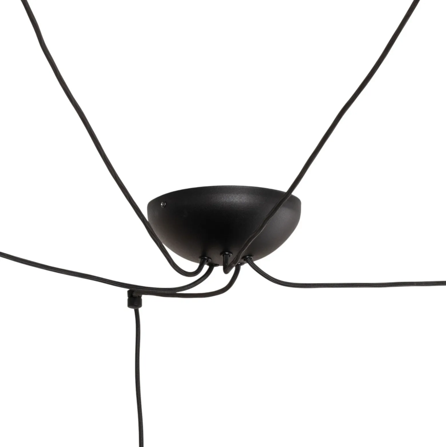 Lámpara colgante Spider en negro, 5 luces