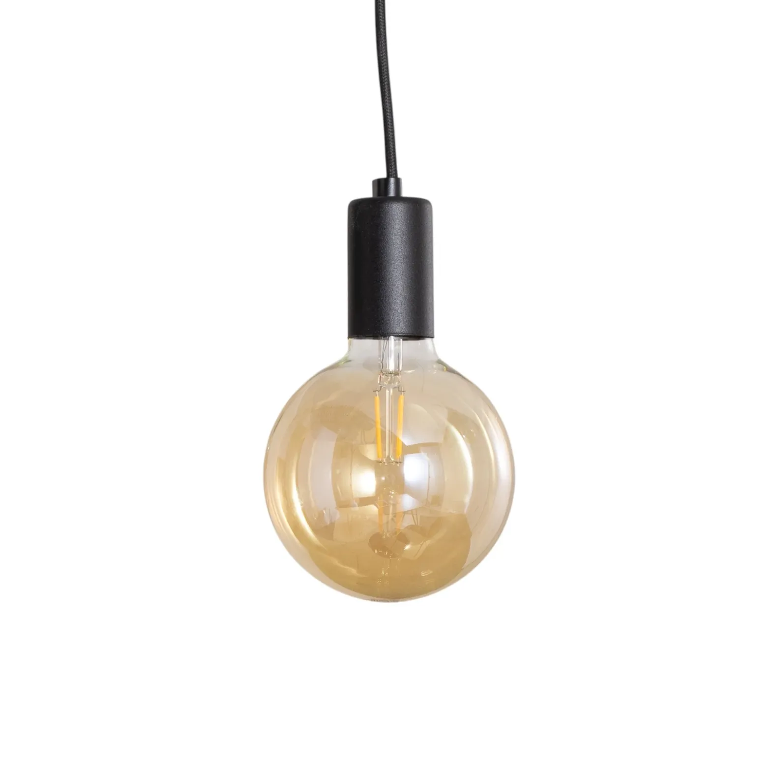 Lámpara colgante Spider en negro, 5 luces
