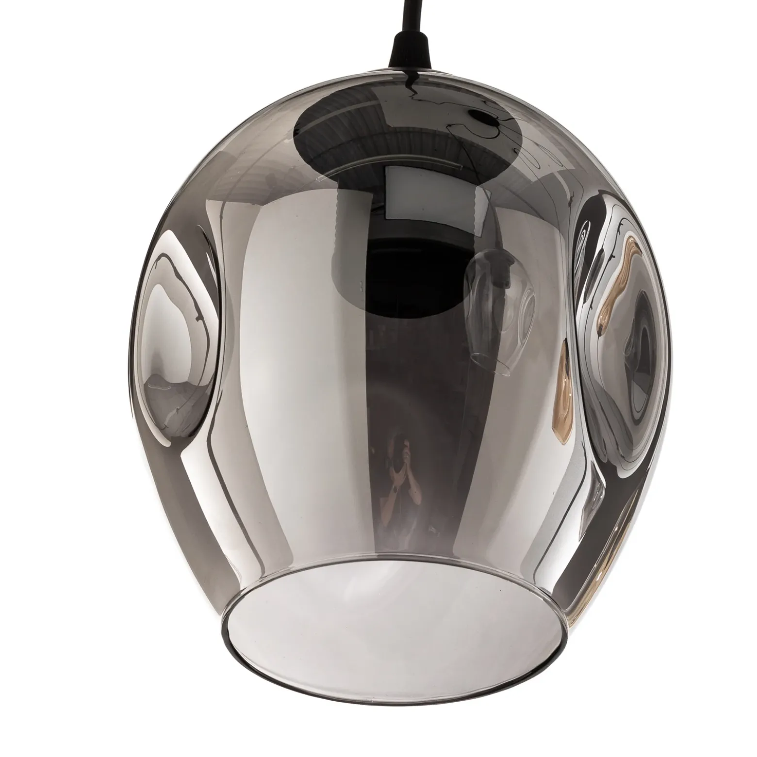 Lámpara colgante Starla, cristal grafito/ámbar/transparente, 3 luces,