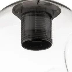 Lámpara colgante Starla, cristal grafito/ámbar/transparente, 3 luces,