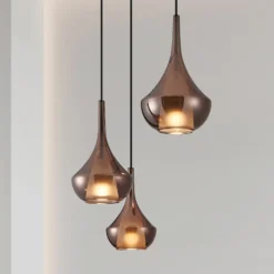 Lámpara colgante Stars of Light Almoster, cobre, Ø 55 cm, 3 luces