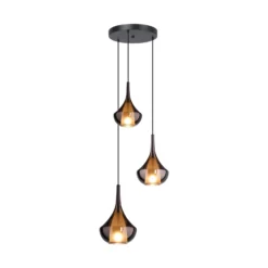 Lámpara colgante Stars of Light Almoster, cobre, Ø 55 cm, 3 luces